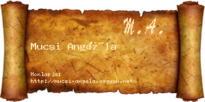 Mucsi Angéla névjegykártya